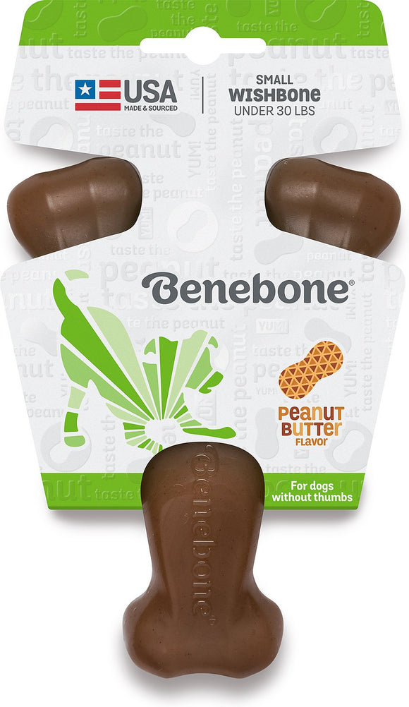 Benebone Peanut Butter Flavored Wishbone Dog Chew Toy