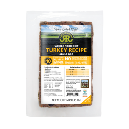 Raised Right Turkey Recipe Frozen Raw Adult Dog Food