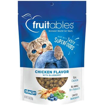 Fruitables  Chicken Flavor Grain Inclusive Crunchy Cat Treats