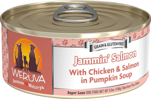 Weruva Jammin Salmon With Chicken & Salmon In Pumpkin Soup Grain Free Wet Dog Food
