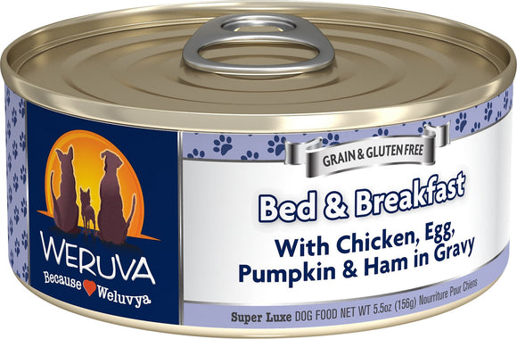Weruva Bed & Breakfast With Chicken, Egg,Pumpkin & Ham In Gravy Grain Free Wet Dog Food