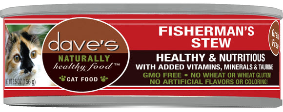 Dave's Naturally Healthy Shredded Fisherman Grain Free Wet Cat Food