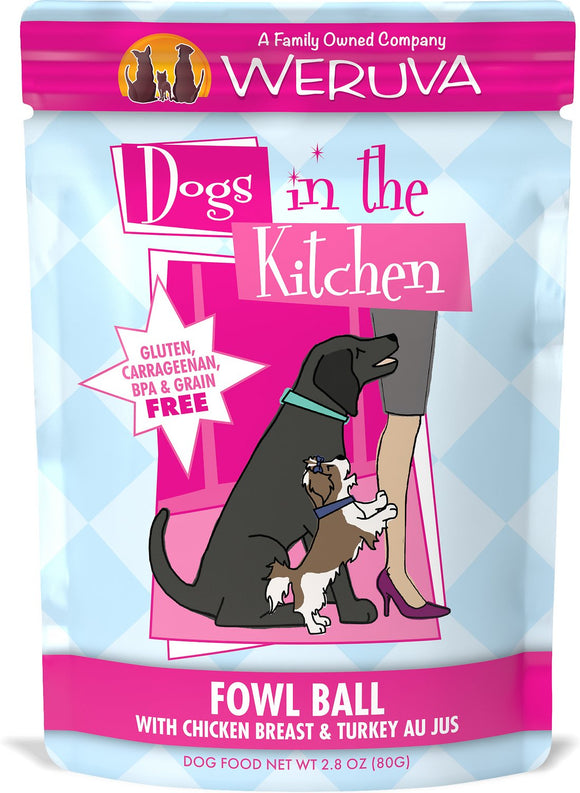 Weruva Dogs In The Kitchen Fowl Ball With Chicken Breast & Turkey Au Jus Grain Free Wet Dog Food