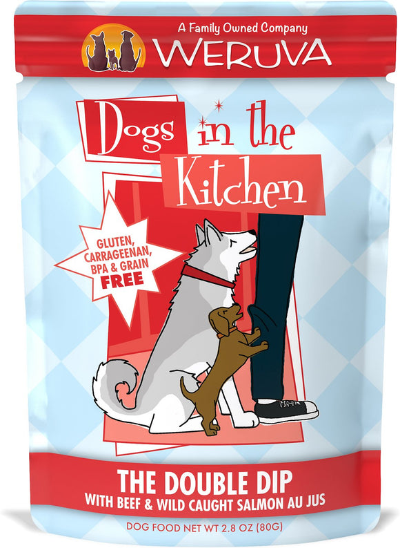 Weruva Dogs In The Kitchen The Double Dip With Beef & Wild Caught Salmon Au Jus Grain Free Wet Dog Food
