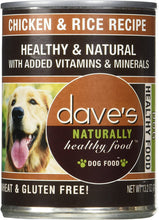 Dave’s Naturally Healthy Chicken & Rice Grain Inclusive Wet Dog Food