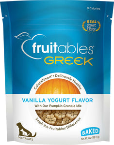 Fruitables Greek Vanilla Yogurt Flavor Crunchy Dog Treat