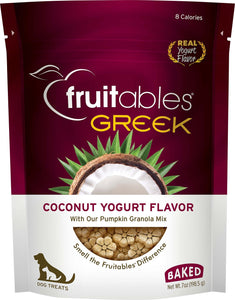 Fruitables Greek Coconut Yogurt Flavor Crunchy Dog Treat