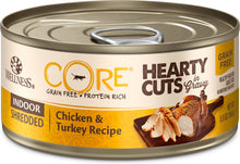 Wellness Core Hearty Cuts in Gravy Indoor Shredded Chicken & Turkey Recipe Wet Cat Food