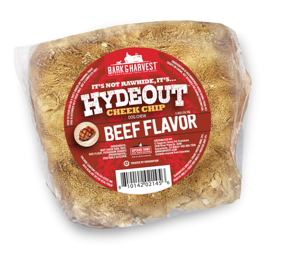 Superior Farms Bark & Harvest Hydeout Cheek Chip Beef Flavor Grain Free Dog Chew Treat