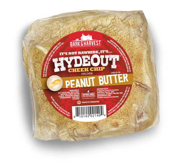 Superior Farms Bark & Harvest Hydeout Cheek Chip Peanut Butter Flavor Grain Free Dog Chew Treat
