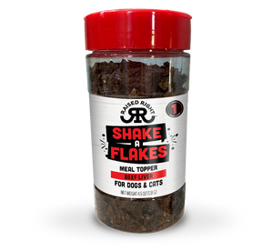 Raised Right Shake-A-Flakes Beef Liver Grain Free Dog And Cat Meal Topper