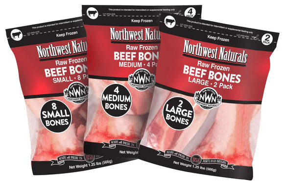 Northwest Naturals Beef Bone Grain Free Frozen Raw Treats For Dogs