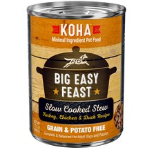 Koha Minimal Ingredient Big Easy Feast Slow Cooked Turkey, Chicken & Duck Recipe Grain Free Wet Dog Food