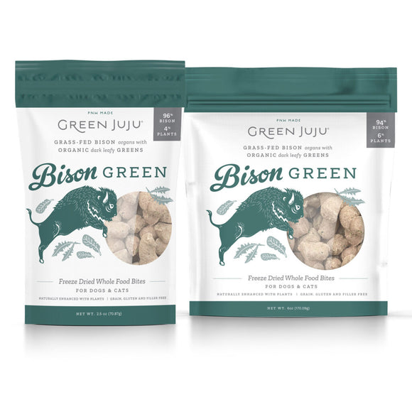 Green Juju Bison Green Freeze Dried Treats For Dogs & Cats