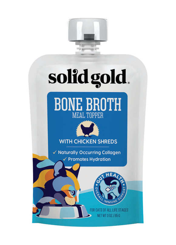 Solid Gold Bone Broth Chicken Shreds Cat Food Topper