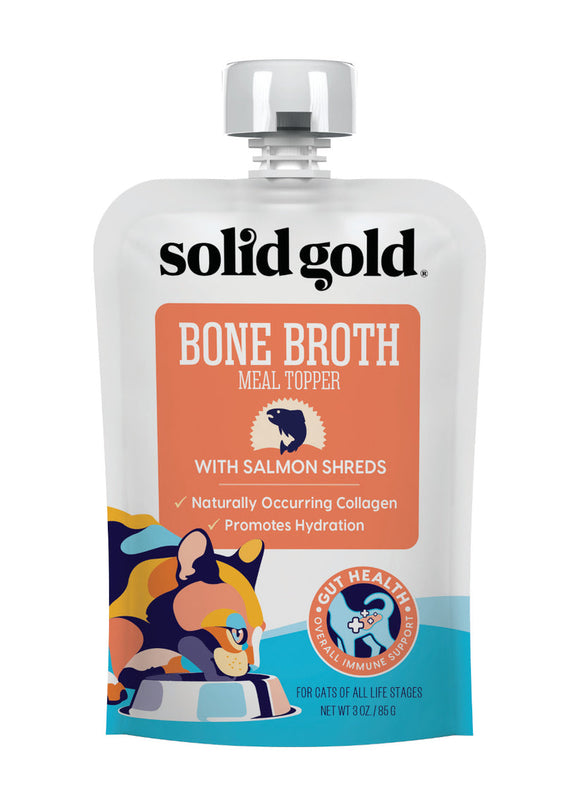 Solid Gold Bone Broth Salmon Shreds Cat Food Topper