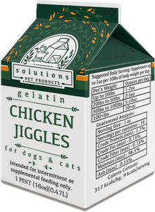 Solutions Pet Products Chicken Jiggles Frozen Gelatin Supplement For Dogs And Cats