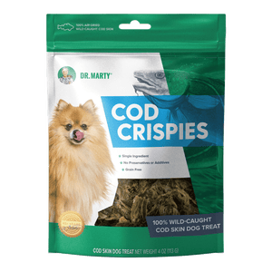 Dr. Marty Cod Crispies Air Dried Wild Caught Cod Skin Treats For Dogs