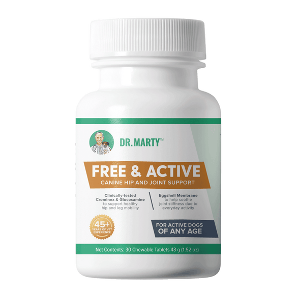 Dr. Marty Free & Active Hip and Joint Support Chewable Tablet For Dogs