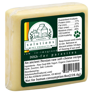 Solutions Pet Products DOGh Cheese For Parasites Frozen Food For Dogs