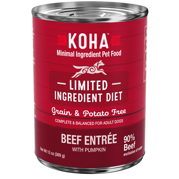 Koha Limited Ingredient Diet Beef Entree With Pumpkin Grain Free Wet Dog Food
