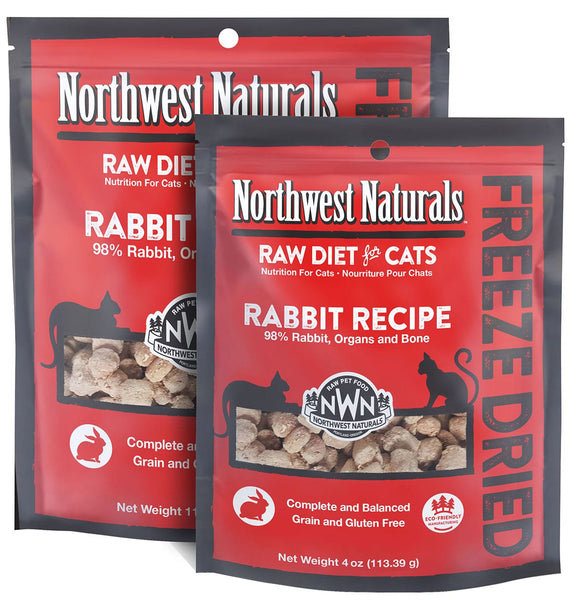 Northwest Naturals Rabbit Grain Free Nibbles Freeze Dried Raw Food For Cats