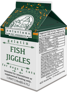 Solutions Pet Products Fish Jiggles Frozen Gelatin Supplement For Dogs And Cats