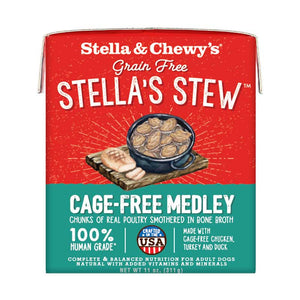 Stella & Chewy's Stella's Stew Cage Free Medley Chicken Turkey & Duck Grain Free Wet Dog Food