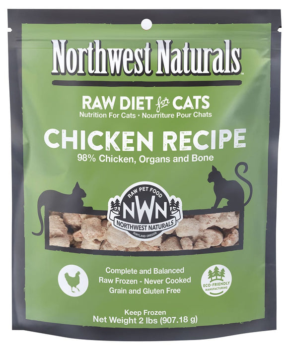 Northwest Naturals Chicken Grain Free Nibbles Frozen Raw Food For Cats