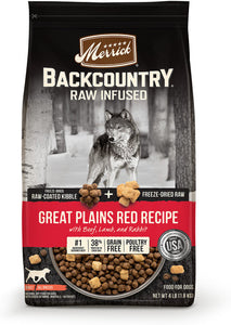 Merrick Backcountry Great Plains Red Recipe Beef, Lamb And Rabbit Grain Free Dry Dog Food