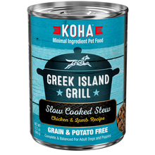 Koha Minimal Ingredient Greek Island Grilll Slow Cooked Chicken & Lamb Grain Free Wet Dog Food
