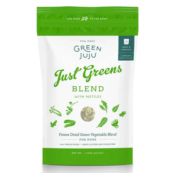 Green Juju Just Greens Freeze Dried Blend with Nettels Topper For Dogs