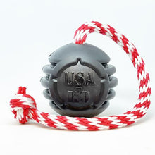 Sodapup Usa K9 Magnum Black Stars & Stripes Toy Ultra Durable Rubber Chew Ball For Dog -