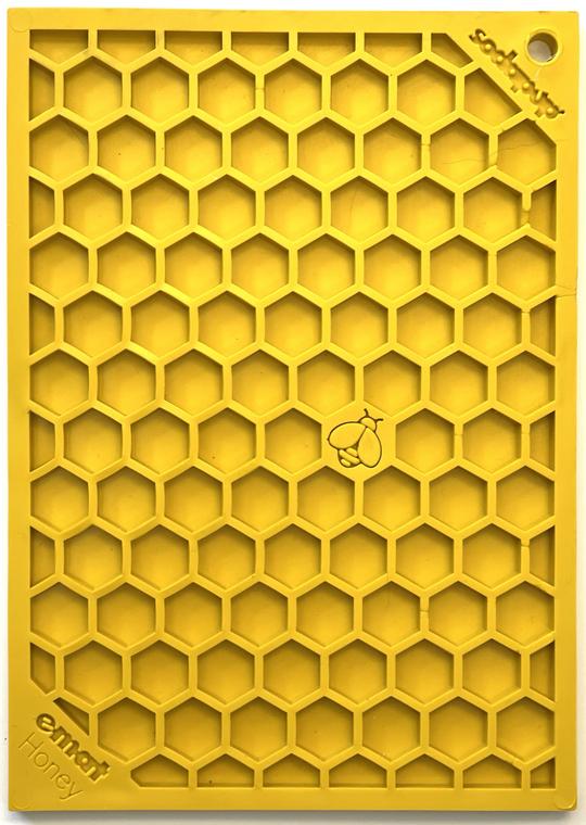 Sodapup HoneyComb Design Emat Enrichment Licking Mat - Yellow