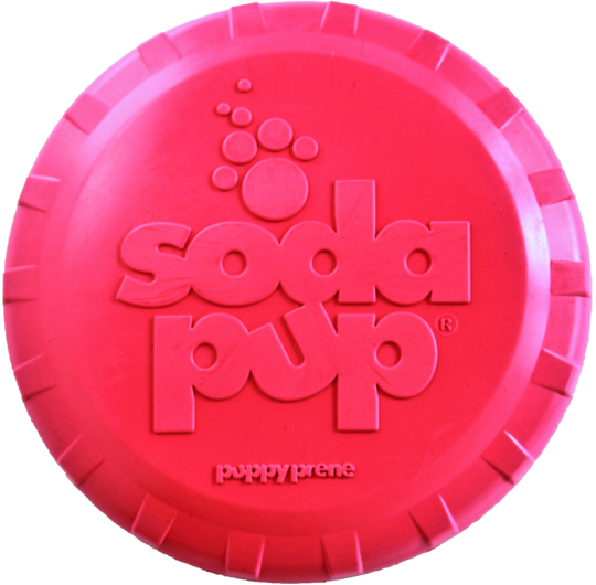 Sodapup Puppy Bottle Top Flyer Toy Durable Rubber Retrieving Frisbee For Puppies