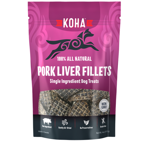 Koha Ingredient Pork Liver Filets Dog Treats