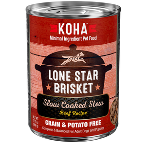 Koha Minimal Ingredient Lone Star Brisket Slow Cooked Beef Recipe Grain Free Wet Dog Food