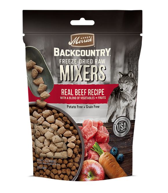 Merrick Backcountry Beef Grain Free Freeze Dried Dog Mixture