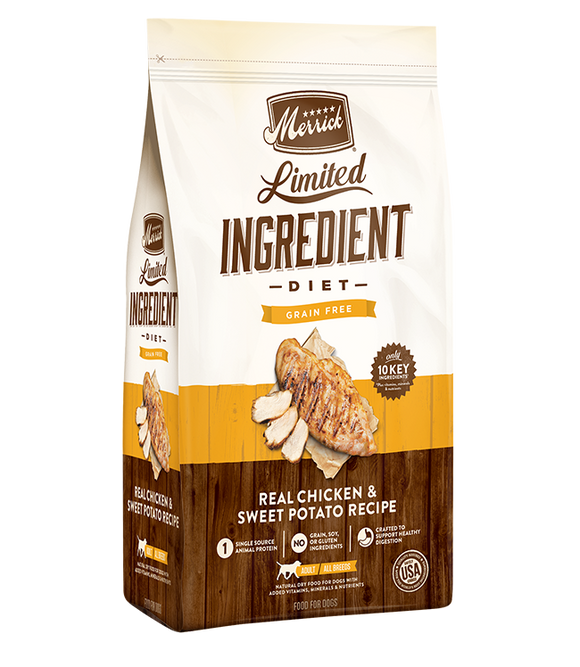 Merrick Limited ingredients Chicken And Sweet Potato Grain Free Dry Dog Food