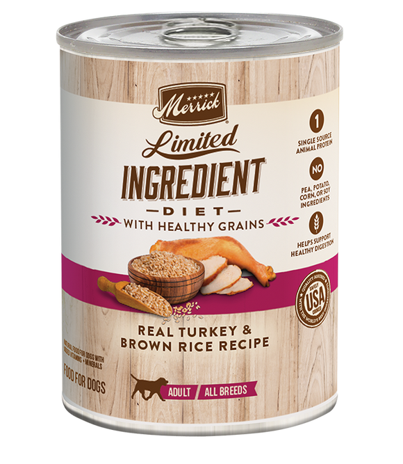 Merrick Limited Ingredient Real Turkey Grain Inclusive Wet Dog Food