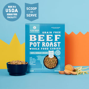 A Pup Above Cubies Beef Pot Roast Grain Free Dehydrated Dog Food