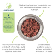 Side By Side Neutral Beef Recipe Freeze-Dried Mini Meals & Mixers For Dog