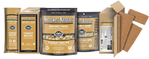 Northwest Naturals Turkey Grain Free Chub Bars Frozen Raw Food For Dogs