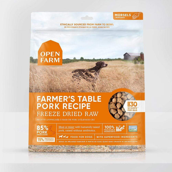 Open Farm All Life Stage Farmer's Table  Pork Grain Free Freeze Dried Raw Dog Food