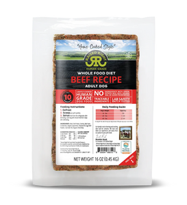 Raised Right Beef Recipe Frozen Raw Adult Dog Food