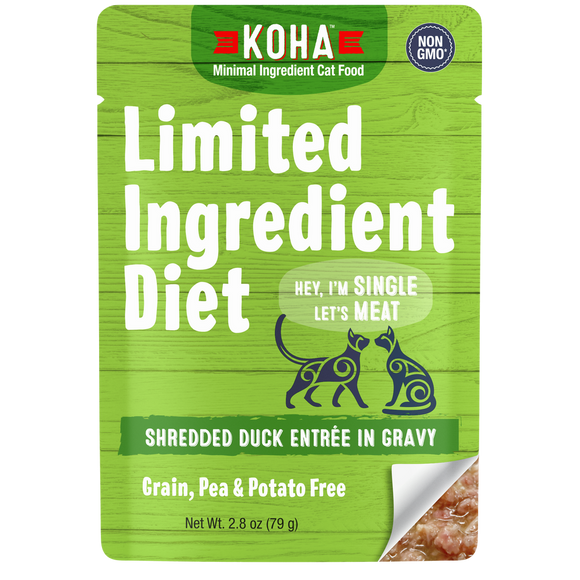Koha Limited Ingredient Duck Shredded Entree In Gravy Grain Free Wet Cat Food