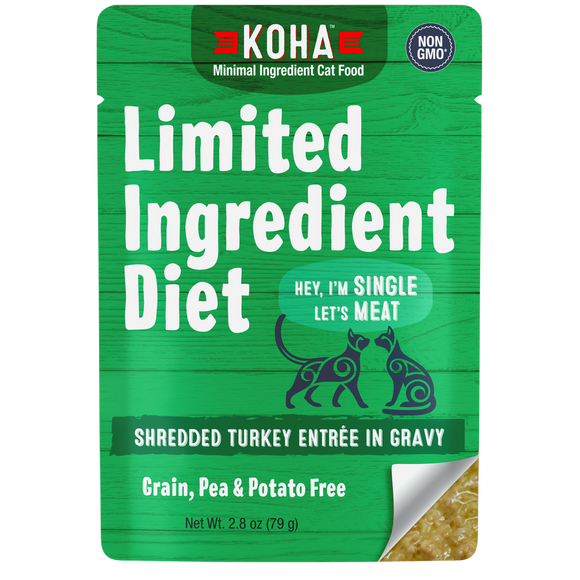 Koha Limited Ingredient Turkey Shredded Entree In Gravy Grain Free Wet Cat Food