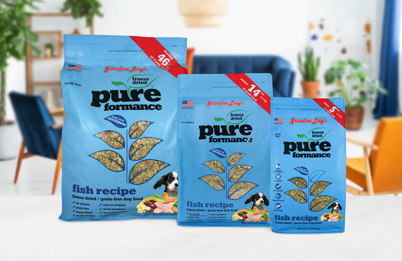 Grandma Lucy's Pureformance Fish & Chickpeas Recipe Grain Free Freeze Dried Dog Food