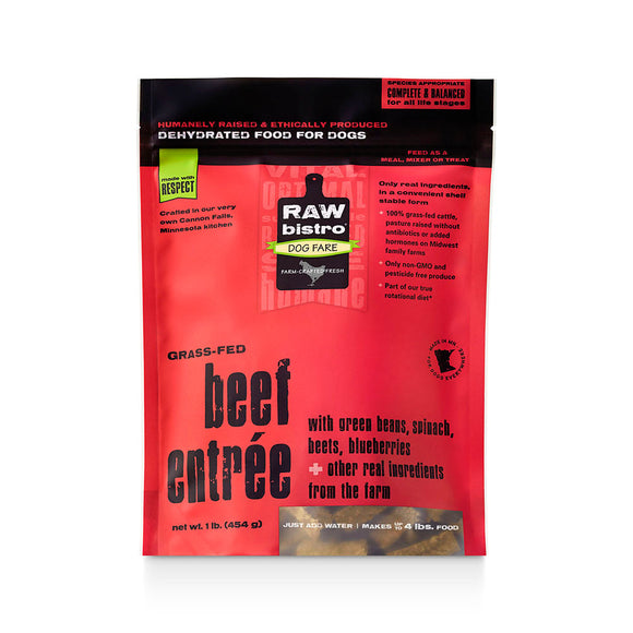 Raw Bistro Beef Entrée Dehydrated Dog Food