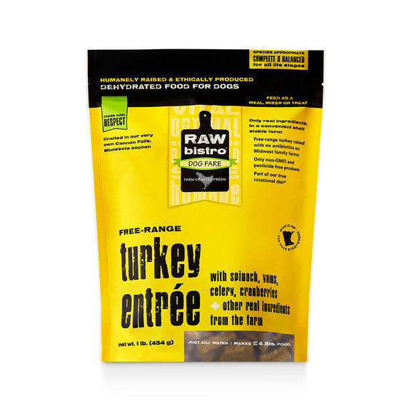 Raw Bistro Turkey Entrée Dehydrated Dog Food